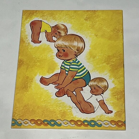 Vintage 1977 Mattel Baby Brother Tender Love Paper Doll Book Uncut Whitman - Picture 5 of 15